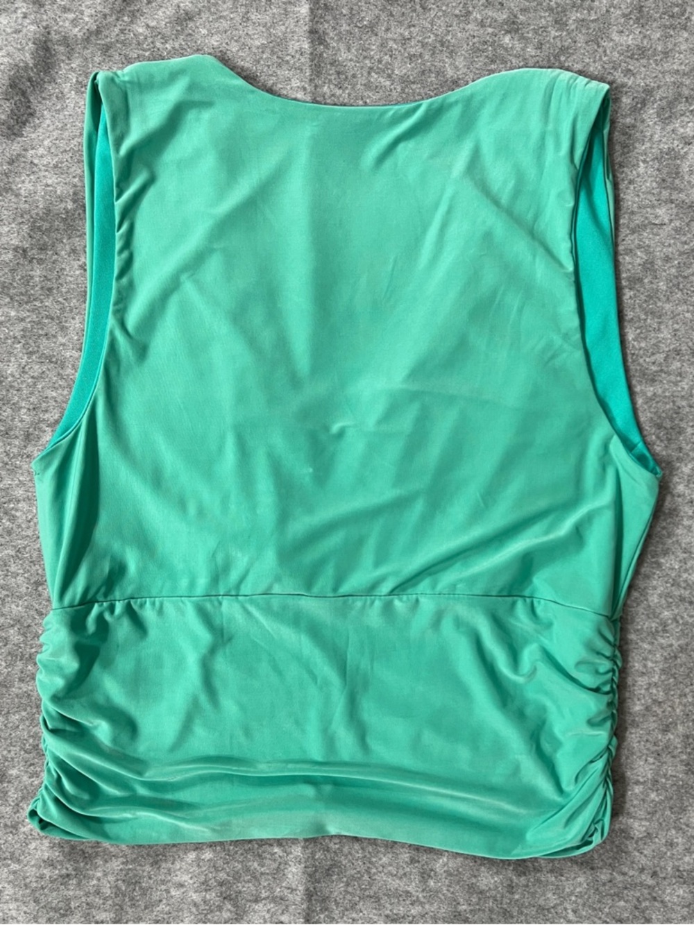 21 Saints sleeveless ruched v-neck tank top aquamarine US Women’s Large L - Picture 2 of 8